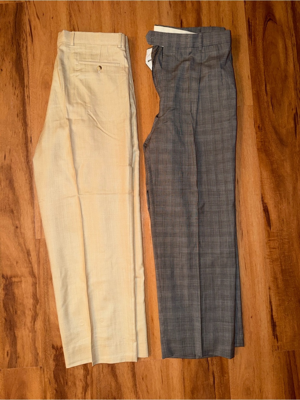 Paul Fredrick Cream Trouser & gray pants lot